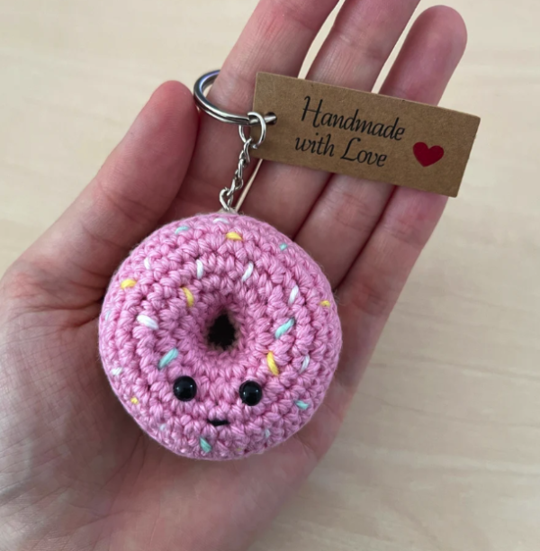 Crochet Donut Keychain - Image 2